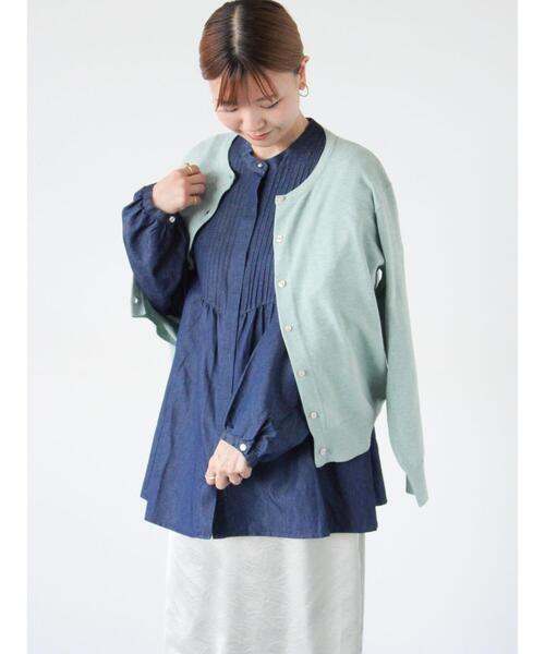 Lugnoncure（ルノンキュール）の「もちもちクルーネックカーディガン（カーディガン/ボレロ・レディース・ブラック/ピンク/ミント/グレー・F）」の16枚目の写真