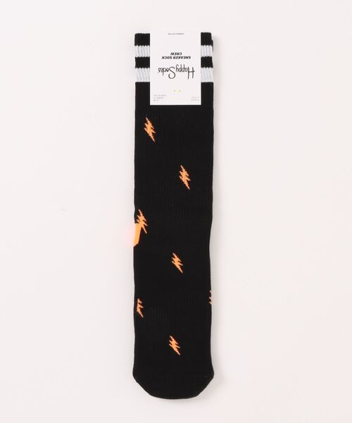 Happy Socks(ハッピーソックス)の「【66】【HAPPY SOCKS】リブデザインソックス(ソックス/靴下・レディース・ホワイト/ブラック・SMALL/MEDIUM)」の2枚目の写真