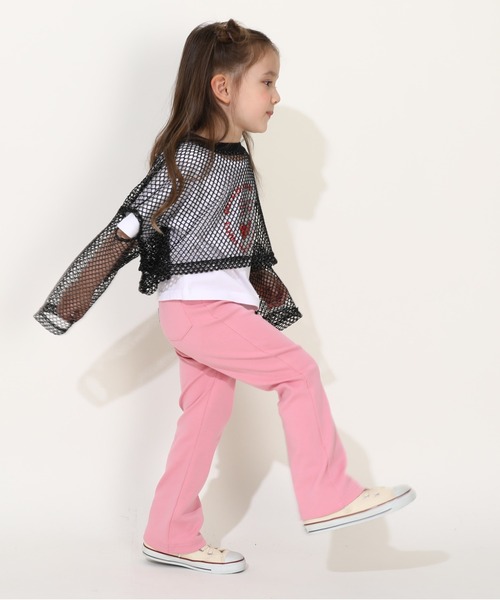 BABYDOLL(ベビードール)の「ウルトラストレッチフレアパンツ 0251K(その他パンツ・キッズ・ブラック/チェリーピンク/ネイビー/パープル/ベージュ/グリーン/ピンク・80cm/90cm/100cm/110cm/120cm/130cm/140cm/150cm)」の13枚目の写真