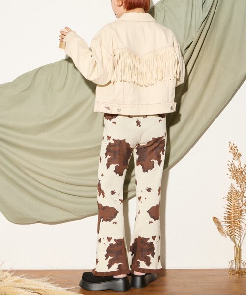 HELLO.SANFRANCISCO(ハローサンフランシスコ)の「【HELLO.SANFRANCISCO】COW柄ニットフレアパンツ(その他パンツ・レディース・アイボリー・ONE SIZE)」の20枚目の写真