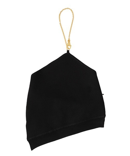 rokh（ロク）の「Rokh / ロク：CHAIN HALTER NECK KNIT TOP WITH SLEEVE：R24SF302[ANN]（Tシャツ/カットソー・レディース・ブラック・S）」の4枚目の写真