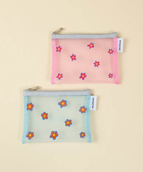 BIRTHDAY BAR（バースデイバー）の「Motif　flower pouch（ポーチ・レディース・ブルー/ピンク・0）」の5枚目の写真