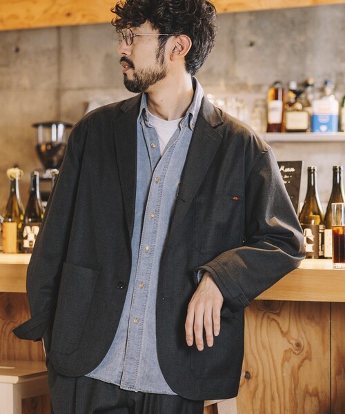 RED KAP（レッドキャップ）の「RED KAP/レッドキャップ 別注 SMU KP10 SETUP TR JACKET/リラックスフィット（テーラードジャケット・メンズ・ブラック系/チャコール・LARGE/MEDIUM）」の12枚目の写真