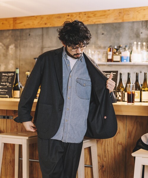 RED KAP（レッドキャップ）の「RED KAP/レッドキャップ 別注 SMU KP10 SETUP TR JACKET/リラックスフィット（テーラードジャケット・メンズ・ブラック系/チャコール・LARGE/MEDIUM）」の13枚目の写真