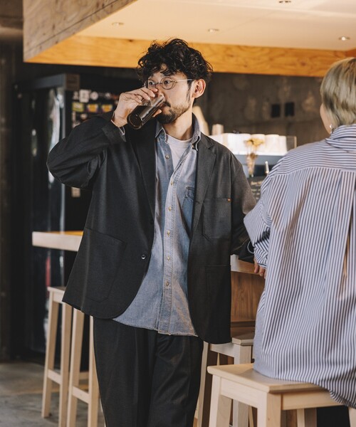 RED KAP（レッドキャップ）の「RED KAP/レッドキャップ 別注 SMU KP10 SETUP TR JACKET/リラックスフィット（テーラードジャケット・メンズ・ブラック系/チャコール・LARGE/MEDIUM）」の16枚目の写真