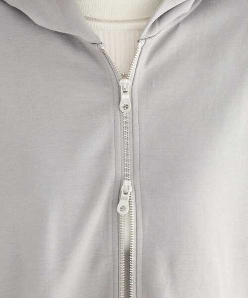 CRAFT STANDARD BOUTIQUE(クラフトスタンダードブティック)の「【ユニセックス】ダブルフェイスカットオフZIPパーカー(カーディガン/ボレロ・レディース・ベージュ/グレー/ブラック・L/M/S)」の18枚目の写真