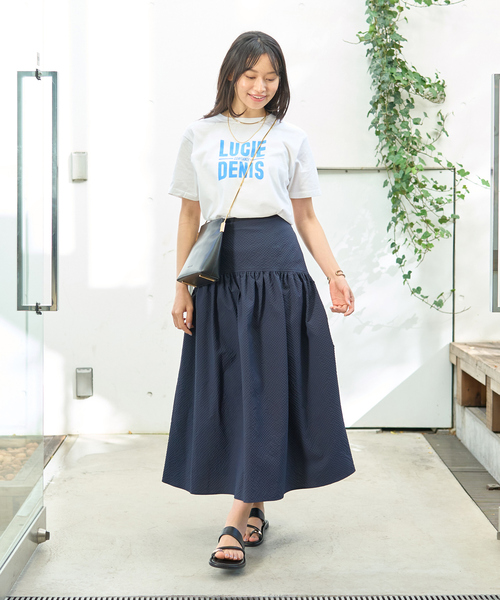 Rouge vif Anna(ルージュヴィフアンナ)の「ボリュームギャザースカート(スカート・レディース・オフホワイト/ベージュ/ストライプ・36/38)」の15枚目の写真