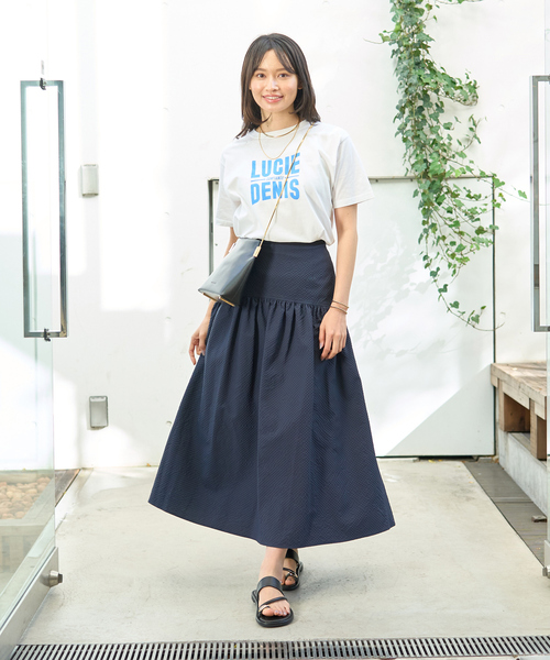Rouge vif Anna(ルージュヴィフアンナ)の「ボリュームギャザースカート(スカート・レディース・オフホワイト/ベージュ/ストライプ・36/38)」の16枚目の写真