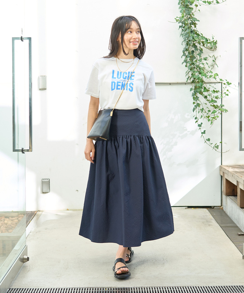 Rouge vif Anna(ルージュヴィフアンナ)の「ボリュームギャザースカート(スカート・レディース・オフホワイト/ベージュ/ストライプ・36/38)」の17枚目の写真
