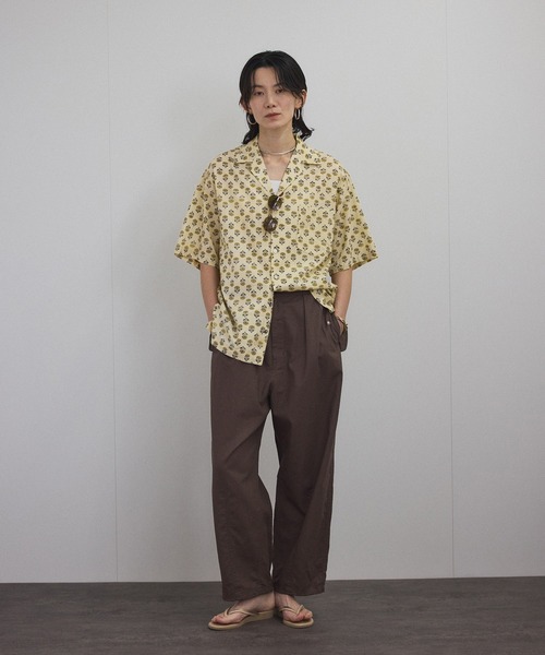 【COUTURE D'ADAM】Block printシャツ COUTURE D'ADAM（クチュール ド アダム）】Block print