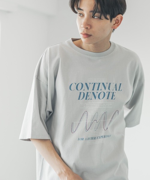 LOWRYS FARM(ローリーズファーム)の「USEDライクプリントTシャツ 324955(Tシャツ/カットソー・メンズ・ブラック系その他/グレー/ブラック/チャコールグレー・MEDIUM/LARGE)」の4枚目の写真