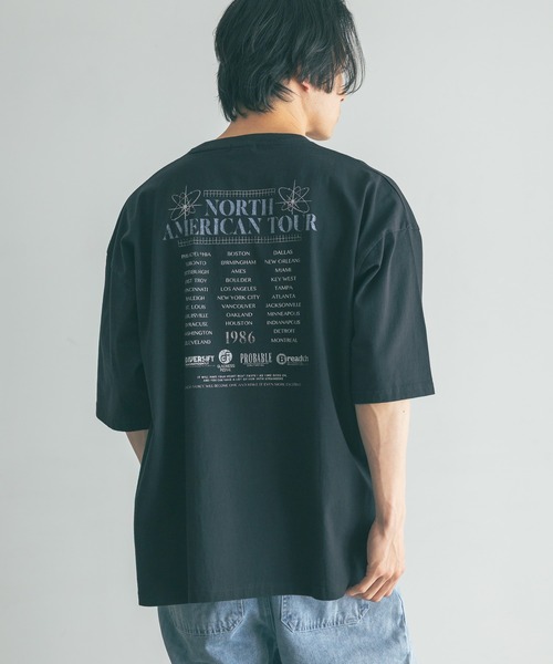 LOWRYS FARM(ローリーズファーム)の「USEDライクプリントTシャツ 324955(Tシャツ/カットソー・メンズ・ブラック系その他/グレー/ブラック/チャコールグレー・MEDIUM/LARGE)」の3枚目の写真