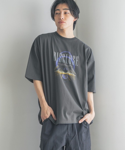 LOWRYS FARM(ローリーズファーム)の「USEDライクプリントTシャツ 324955(Tシャツ/カットソー・メンズ・ブラック系その他/グレー/ブラック/チャコールグレー・MEDIUM/LARGE)」の11枚目の写真