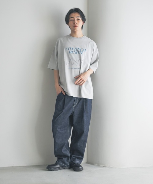 LOWRYS FARM(ローリーズファーム)の「USEDライクプリントTシャツ 324955(Tシャツ/カットソー・メンズ・ブラック系その他/グレー/ブラック/チャコールグレー・MEDIUM/LARGE)」の13枚目の写真
