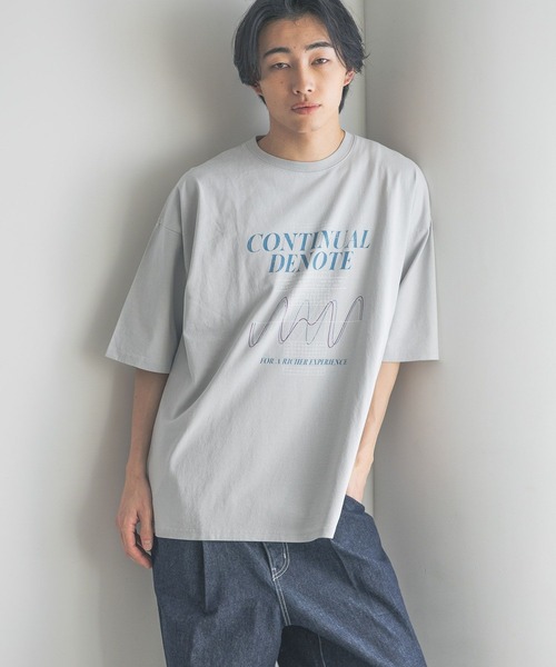 LOWRYS FARM(ローリーズファーム)の「USEDライクプリントTシャツ 324955(Tシャツ/カットソー・メンズ・ブラック系その他/グレー/ブラック/チャコールグレー・MEDIUM/LARGE)」の16枚目の写真