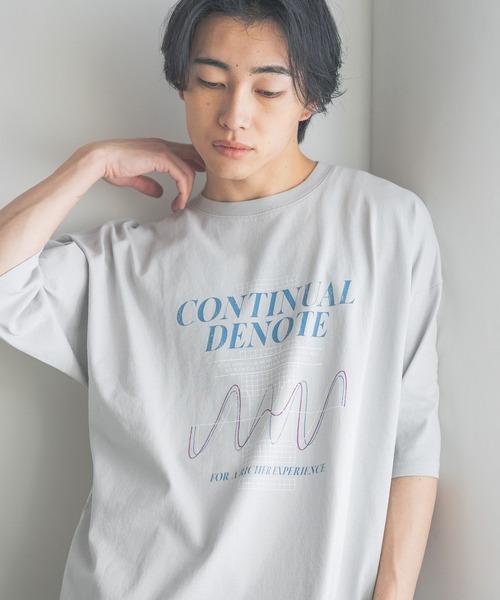 LOWRYS FARM(ローリーズファーム)の「USEDライクプリントTシャツ 324955(Tシャツ/カットソー・メンズ・ブラック系その他/グレー/ブラック/チャコールグレー・MEDIUM/LARGE)」の18枚目の写真