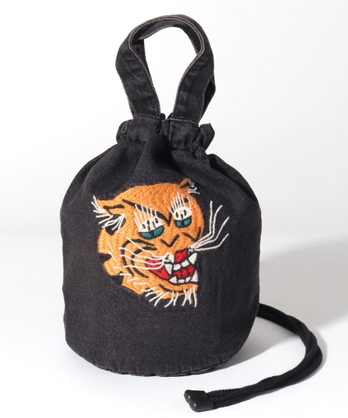 HOUSTON(ヒューストン)の「【HOUSTON/ヒューストン】EMB DENIM EFFECT BAG (DRAGON) (TIGER) /刺繍デニムエフェクトバッグ(龍) (虎)(ショルダーバッグ・メンズ・ブラック系3/ブラック系1/ブルー系2/ブラック系2/ブルー系1/ブルー系/ブラック系/ブルー系3・FREE)」の3枚目の写真