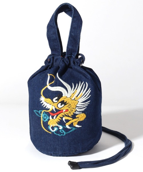HOUSTON(ヒューストン)の「【HOUSTON/ヒューストン】EMB DENIM EFFECT BAG (DRAGON) (TIGER) /刺繍デニムエフェクトバッグ(龍) (虎)(ショルダーバッグ・メンズ・ブラック系3/ブラック系1/ブルー系2/ブラック系2/ブルー系1/ブルー系/ブラック系/ブルー系3・FREE)」の6枚目の写真