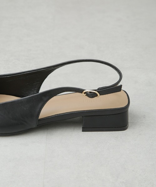 NANO universe(ナノユニバース)の「スリングバックスクエアトゥパンプス(パンプス・レディース・ブラック/シルバー・36/37/38)」の7枚目の写真