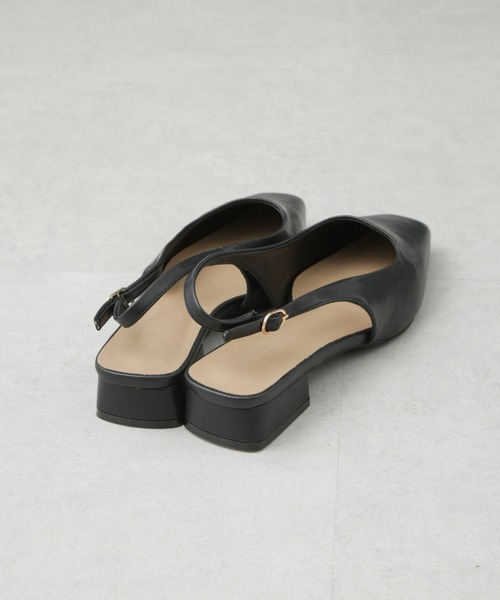 NANO universe(ナノユニバース)の「スリングバックスクエアトゥパンプス(パンプス・レディース・ブラック/シルバー・36/37/38)」の9枚目の写真