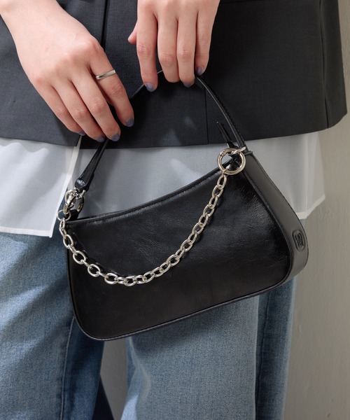 PAPILLONNER（パピヨネ）の「3WAYチェーンバッグ（ショルダーバッグ・レディース・ブラック/オフホワイト・FREE）」の6枚目の写真