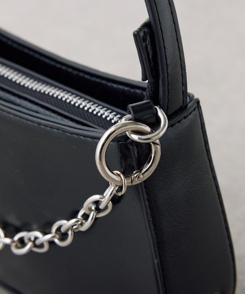 PAPILLONNER（パピヨネ）の「3WAYチェーンバッグ（ショルダーバッグ・レディース・ブラック/オフホワイト・FREE）」の22枚目の写真