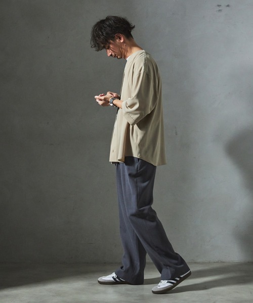 JOURNAL STANDARD relume(ジャーナルスタンダード レリューム)の「【ZOZO限定】ジェシーツイル ベースボールシャツ(シャツ/ブラウス・メンズ・ベージュ/ダークカーキ/ライトグレー/ブラック・XS/S/M/L/XL)」の13枚目の写真