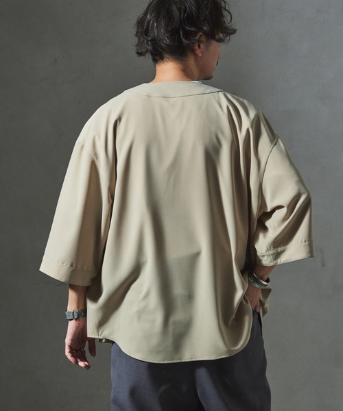 JOURNAL STANDARD relume(ジャーナルスタンダード レリューム)の「【ZOZO限定】ジェシーツイル ベースボールシャツ(シャツ/ブラウス・メンズ・ベージュ/ダークカーキ/ライトグレー/ブラック・XS/S/M/L/XL)」の17枚目の写真