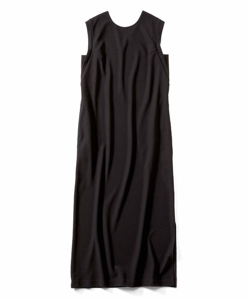 IEDIT（イディット）の「ＩＥＤＩＴ　品よく着られるきれいめカットソーノースリーブワンピース〈ブラック〉（ワンピース・レディース・ブラック・M/L/LL/3L/S/4L/MP）」の8枚目の写真