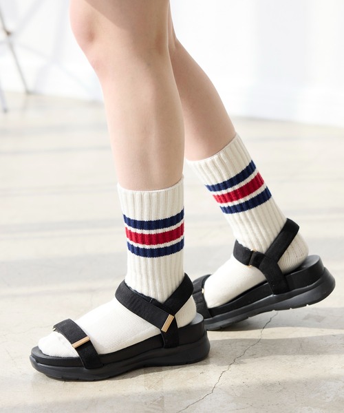 ROPE' PICNIC(ロペピクニック)の「ワニカンベルクロスニーカーサンダル(サンダル・レディース・ネイビー/ブラック/ベージュ/キナリ/ベージュ系その他・S/L/M)」の3枚目の写真