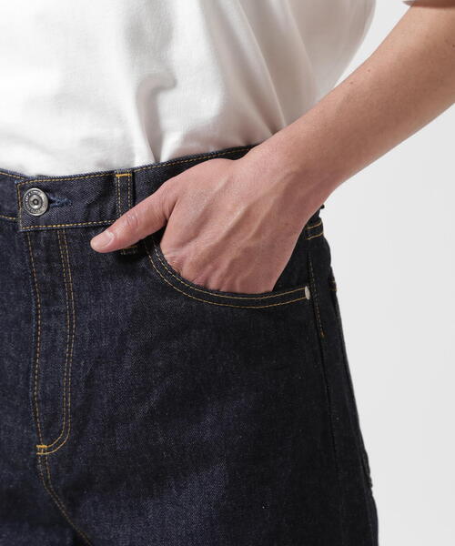 surt（サート）の「SURT(サート)ONE WASH WIDE DENIM ワンウォッシュワイドデニム（デニムパンツ・メンズ・ブルー・XS）」の4枚目の写真