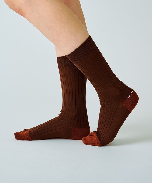 YUQRI(ユクリ)の「【YUQRI】Polite(ソックス/靴下・レディース・ホワイト/ブラウン系その他2/ブラック/グレー系その他2/グリーン系その他2/パープル系その他2/スモークピンク/ベージュ/ダークブラウン/ライトイエロー/ライトパープル・S)」の5枚目の写真