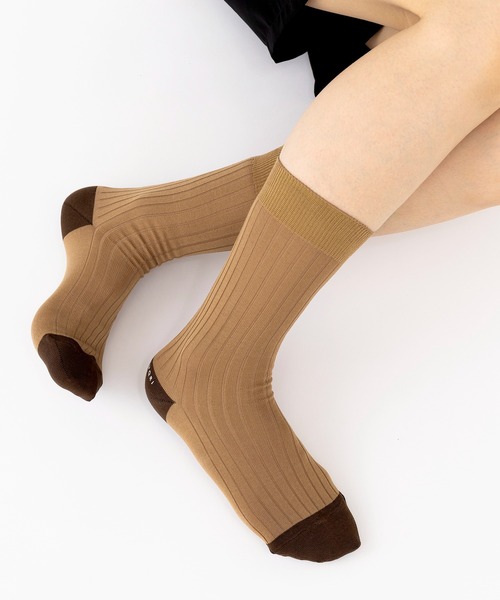 YUQRI(ユクリ)の「【YUQRI】Polite(ソックス/靴下・レディース・ホワイト/ブラウン系その他2/ブラック/グレー系その他2/グリーン系その他2/パープル系その他2/スモークピンク/ベージュ/ダークブラウン/ライトイエロー/ライトパープル・S)」の6枚目の写真