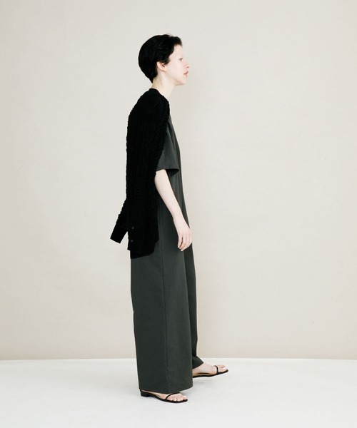サロペット・オーバーオール・オールインワン ito fukuoka linen black all-in-one back open all-in-one《black》 - ito