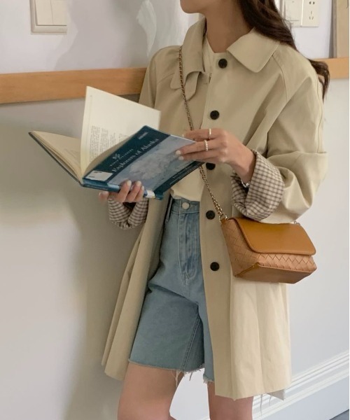 FINEnough(ファインナフ)の「チェーンショルダー2WAYショルダーバッグ(ショルダーバッグ・レディース・キャメル/ブルー/ピンク/ホワイト/ブラック・FREE)」の8枚目の写真