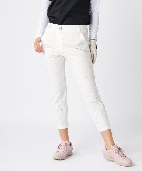 marie claire（マリ・クレール）の「【marie claire/マリ.クレール】レディースストレッチ9分丈パンツ　ゴルフ（その他パンツ・レディース・ホワイト/ネイビー/ブルー・LARGE/X-LARGE/XX-LARGE/MEDIUM）」の4枚目の写真