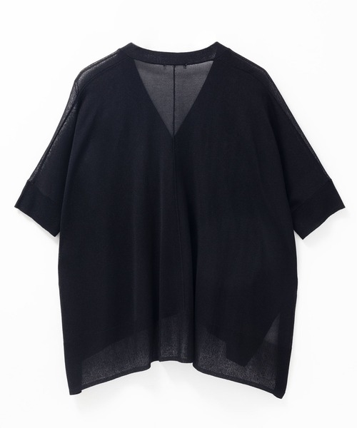 NAVY（ネイビー）の「nAvy  ポンチョシルエット5分袖Vネックカーディガン（カーディガン/ボレロ・レディース・グレイッシュベージュ/ブラック/ブラウン・M/L）」の21枚目の写真