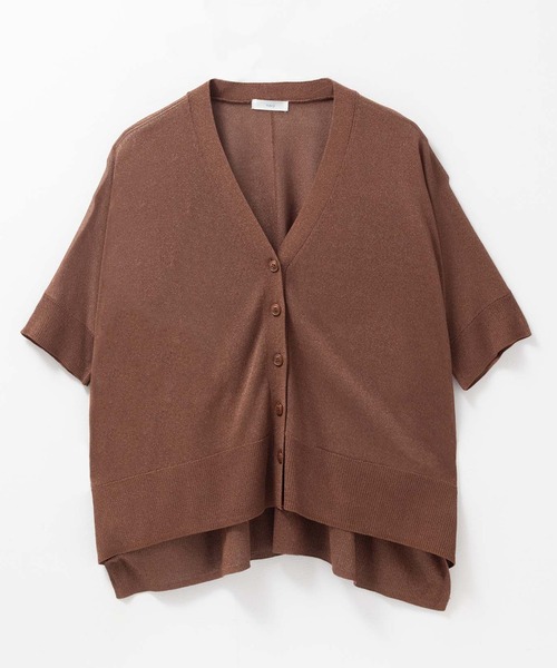 NAVY（ネイビー）の「nAvy  ポンチョシルエット5分袖Vネックカーディガン（カーディガン/ボレロ・レディース・グレイッシュベージュ/ブラック/ブラウン・M/L）」の22枚目の写真