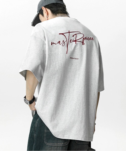 JOHNNY WOLF(ジョニーウルフ)の「RALPH オーバーサイズ グラフィティロゴ ヘビーウェイトコットン Tシャツ(Tシャツ/カットソー・メンズ・杢グレー/ブラック/ワイン/ホワイト/イエロー/ラベンダー・M/L/XL)」の3枚目の写真