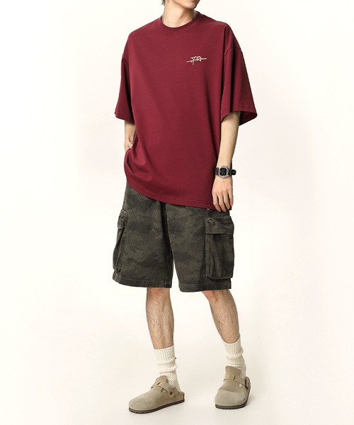 JOHNNY WOLF(ジョニーウルフ)の「RALPH オーバーサイズ グラフィティロゴ ヘビーウェイトコットン Tシャツ(Tシャツ/カットソー・メンズ・杢グレー/ブラック/ワイン/ホワイト/イエロー/ラベンダー・M/L/XL)」の9枚目の写真