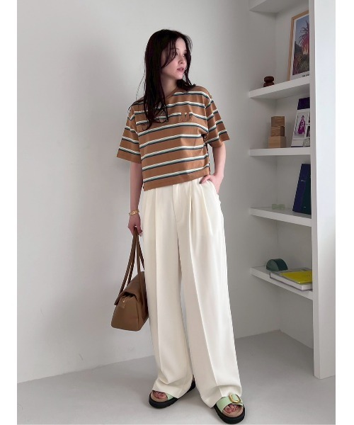 Mila Owen(ミラオーウェン)の「【UV加工】ドライタッチペーパーバッグパンツ(その他パンツ・レディース・アイボリー/ブラック/ライラック・0/1)」の20枚目の写真