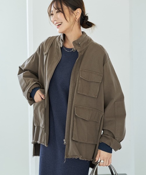 新品未使用　24AW Rie Miller ミリタリージャケット 洗い加工ミリタリージャケット（ミリタリージャケット）｜STYLE DELI