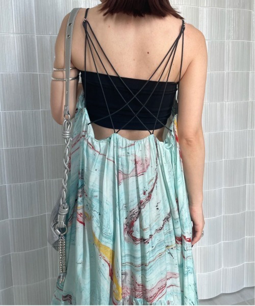 【未使用】AMERI　MEDI INDIAN POOL MARBLE DRESS MEDI INDIAN POOL MARBLE DRESS