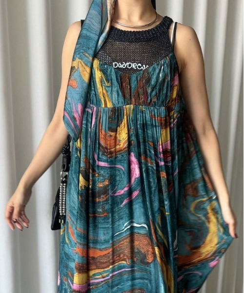 ワンピース Ameri MEDI INDIAN POOL MARBLE DRESS MEDI INDIAN POOL MARBLE DRESS（ワンピース）｜Ameri（アメリ
