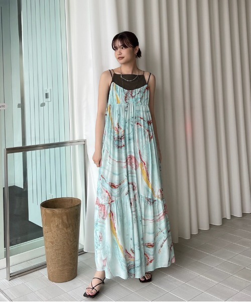 【未使用】AMERI MEDI INDIAN POOL MARBLE DRESS MEDI INDIAN POOL MARBLE DRESS(ワンピース)|Ameri(アメリ