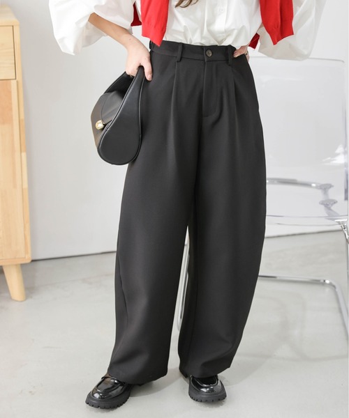 lesperance（レスぺランス）の「カーブワイドパンツ（その他パンツ・レディース・ブラック/カーキ/チェック・M/L）」の3枚目の写真