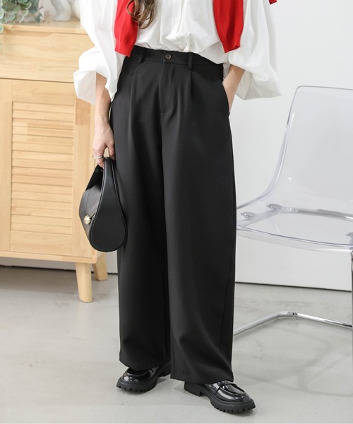 lesperance（レスぺランス）の「カーブワイドパンツ（その他パンツ・レディース・ブラック/カーキ/チェック・M/L）」の6枚目の写真