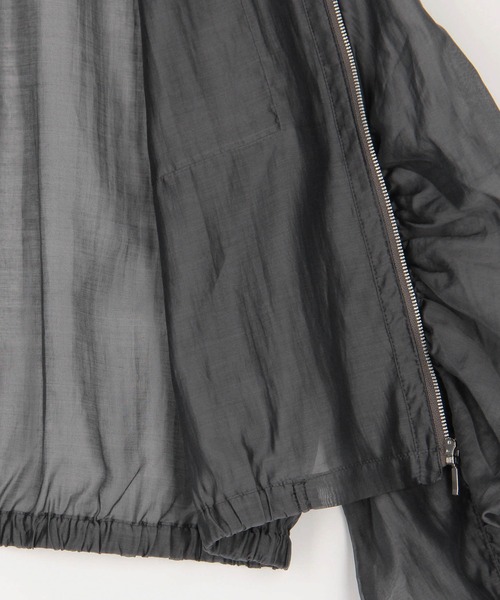 NICOLE white（ニコルホワイト）の「シアーブルゾン（ブルゾン・レディース・ブラック/グレー/オフホワイト/チャコール/ブラウン/ピンク・FREE）」の14枚目の写真