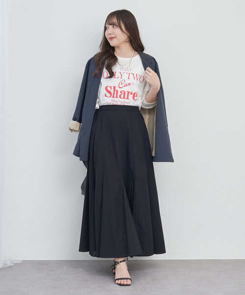 continuer de NICE CLAUP(コンティニューデナイスクラップ)の「【女性らしさたっぷり】【リネン混】スタイルアップマーメイドスカート(スカート・レディース・ブラック/ベージュ/モカ・FREE)」の7枚目の写真