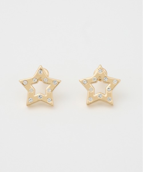 LAGUA GEM(ラグアジェム)の「EMBEDED STAR ピアス(ピアス(両耳用)・レディース・シルバー/ゴールド・FREE)」の1枚目の写真
